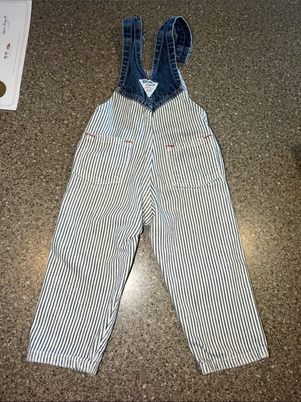 OshKosh B'gosh vintage hickory striped union made Denim Overalls